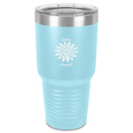 Daisies 30 oz Stainless Steel Tumbler - Teal - Single-Sided (Personalized)