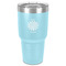 Daisies 30 oz Stainless Steel Ringneck Tumbler - Teal - Front