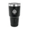 Daisies 30 oz Stainless Steel Ringneck Tumblers - Black - FRONT