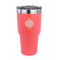 Daisies 30 oz Stainless Steel Ringneck Tumblers - Coral - FRONT