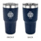 Daisies 30 oz Stainless Steel Ringneck Tumblers - Navy - Double Sided - APPROVAL