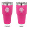 Daisies 30 oz Stainless Steel Ringneck Tumblers - Pink - Double Sided - APPROVAL