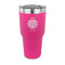 Daisies 30 oz Stainless Steel Ringneck Tumblers - Pink - FRONT