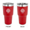 Daisies 30 oz Stainless Steel Ringneck Tumblers - Red - Double Sided - APPROVAL