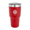 Daisies 30 oz Stainless Steel Ringneck Tumblers - Red - FRONT
