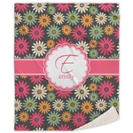 Daisies Sherpa Throw Blanket (Personalized)