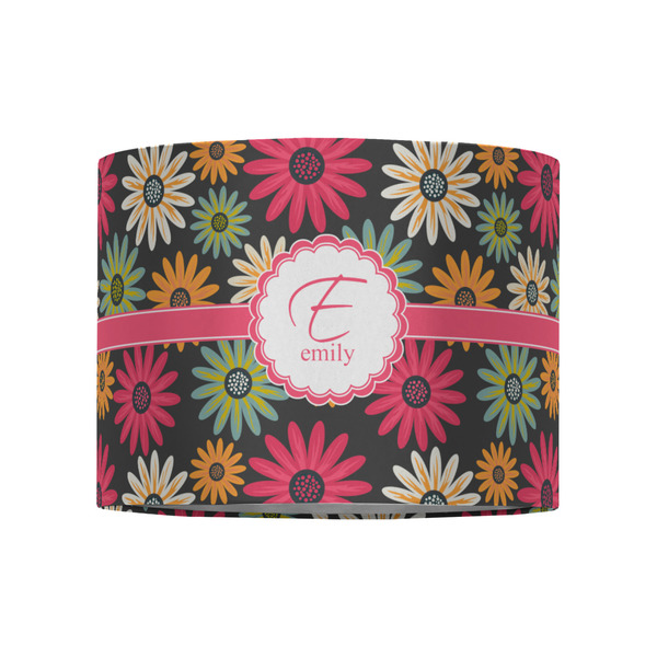 Daisies 8" Drum Lampshade - FRONT (Fabric)