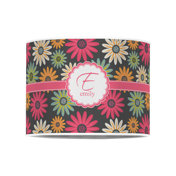 Daisies 8" Drum Lampshade - FRONT (Poly Film)