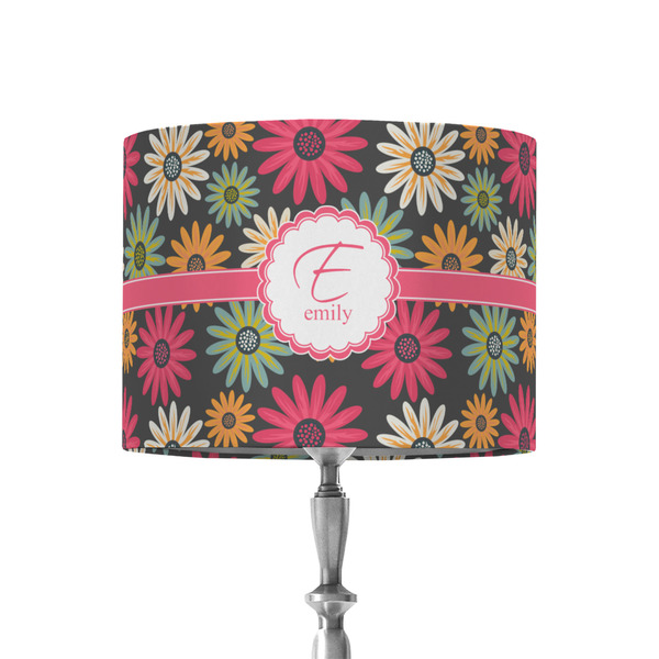 Custom Daisies 8" Drum Lamp Shade - Fabric (Personalized)