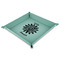 Daisies 9" x 9" Teal Leatherette Snap Up Tray - MAIN