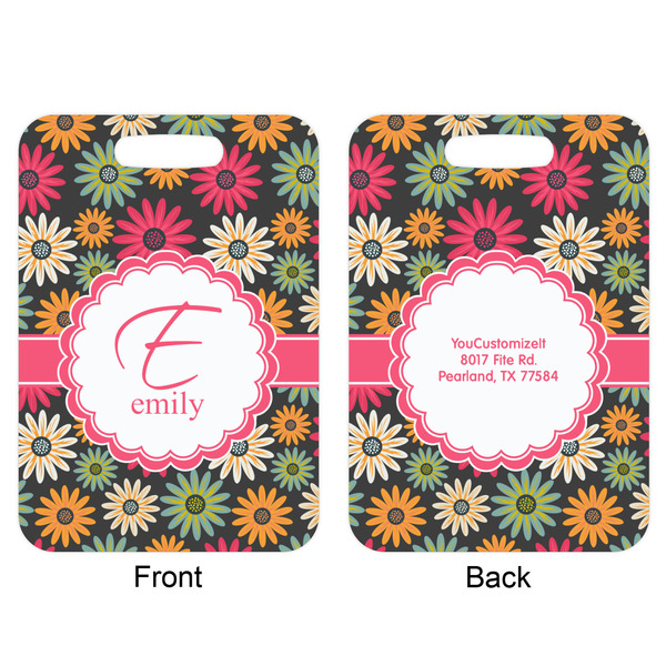 Daisies Aluminum Luggage Tag (Front + Back)