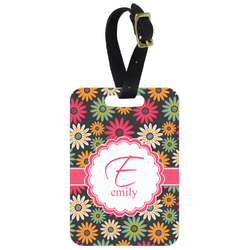 Daisies Metal Luggage Tag w/ Name and Initial