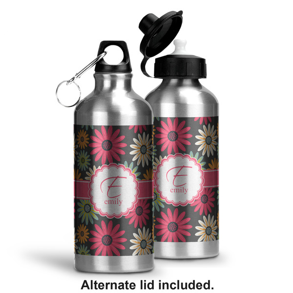 Daisies Aluminum Water Bottle - Alternate lid options