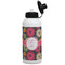 Daisies Aluminum Water Bottle - White Front