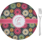 Daisies 8" Glass Appetizer / Dessert Plates - Single or Set (Personalized)