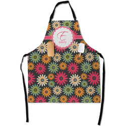 Daisies Apron With Pockets w/ Name and Initial