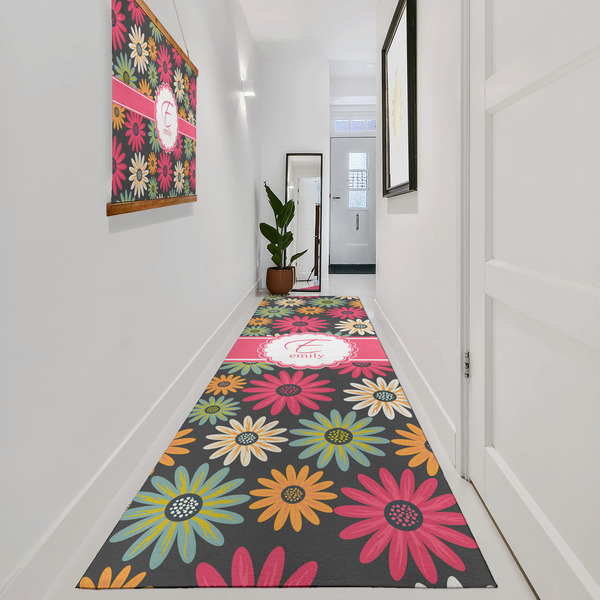 Daisies Area Rug Sizes - In Context (vertical)