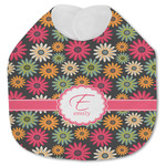 Daisies Jersey Knit Baby Bib w/ Name and Initial
