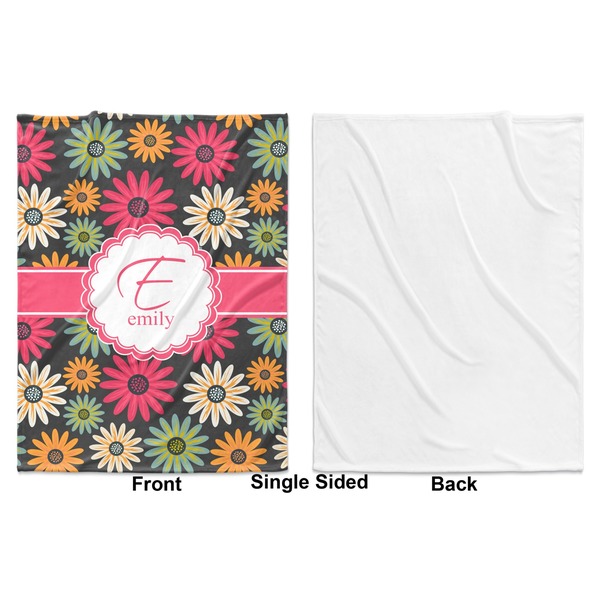 Daisies Baby Blanket (Single Side - Printed Front, White Back)