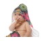 Daisies Baby Hooded Towel on Child