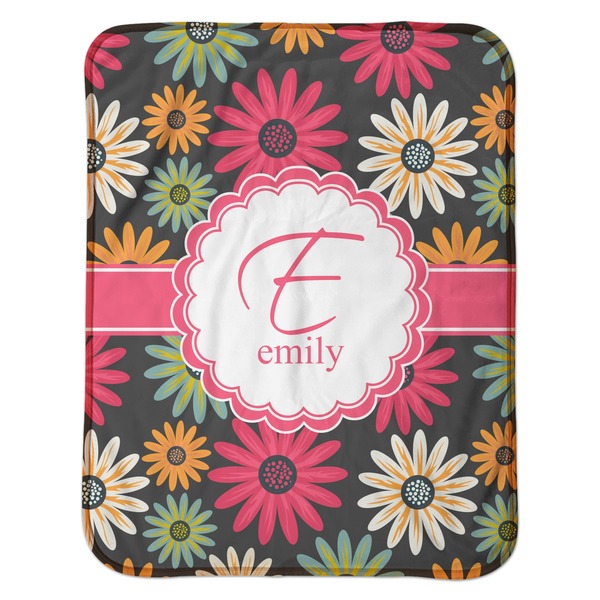 Daisies Baby Sherpa Blanket - Flat