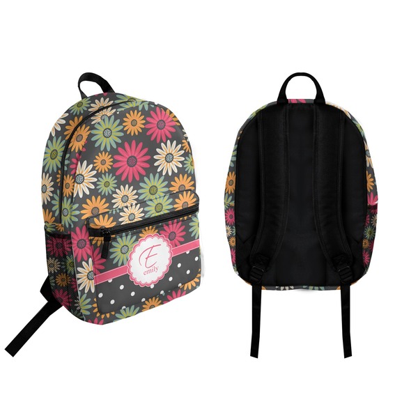 Daisies Backpack front and back - Apvl