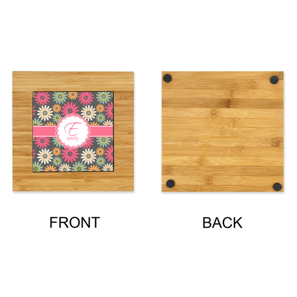 Daisies Bamboo Trivet with 6" Tile - APPROVAL