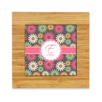 Daisies Bamboo Trivet with Ceramic Tile Insert (Personalized)