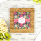 Daisies Bamboo Trivet with 6" Tile - LIFESTYLE