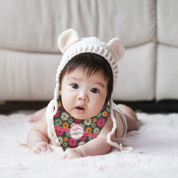 Daisies Bandana Bib - (Lifestyle 2 girl)
