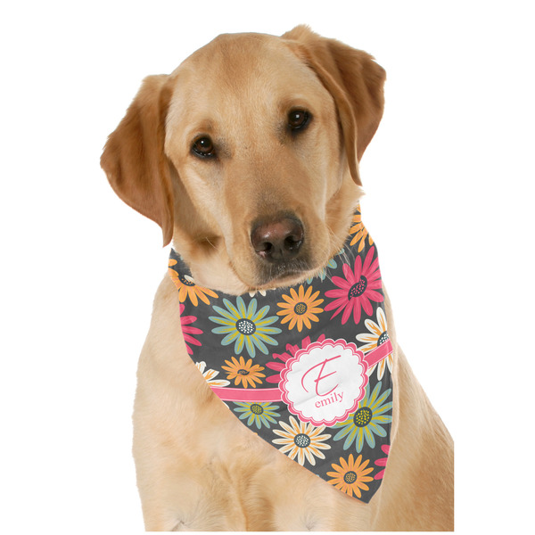 Custom Daisies Dog Bandana Scarf w/ Name and Initial