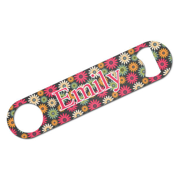 Custom Daisies Bar Bottle Opener w/ Name and Initial