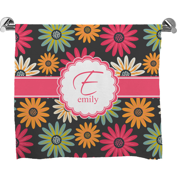 Custom Daisies Bath Towel (Personalized)