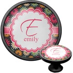 Daisies Cabinet Knob (Black) (Personalized)