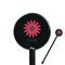 Daisies 5.5" Round Plastic Stir Sticks - Black - Single Sided (Personalized)