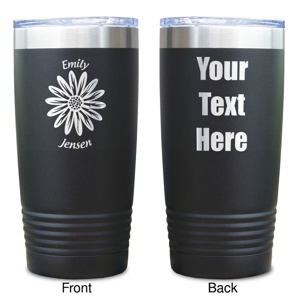 Daisies Black Polar Camel Tumbler - 20oz - Double Sided  - Approval