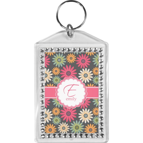 Custom Daisies Bling Keychain (Personalized)