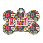 Daisies Bone Shaped Dog ID Tag (Personalized)