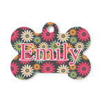 Daisies Bone Shaped Dog ID Tag - Small (Personalized)