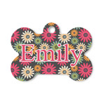 Daisies Bone Shaped Dog ID Tag - Small (Personalized)
