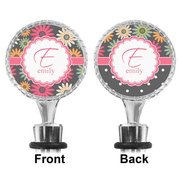 Daisies Bottle Stopper - Front and Back