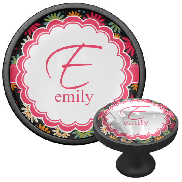 Daisies Cabinet Knob - Black - Multi Angle