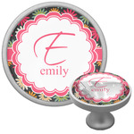 Daisies Cabinet Knob (Silver) (Personalized)