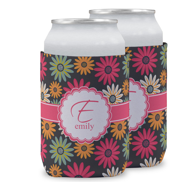 Custom Daisies Can Cooler (12 oz) w/ Name and Initial