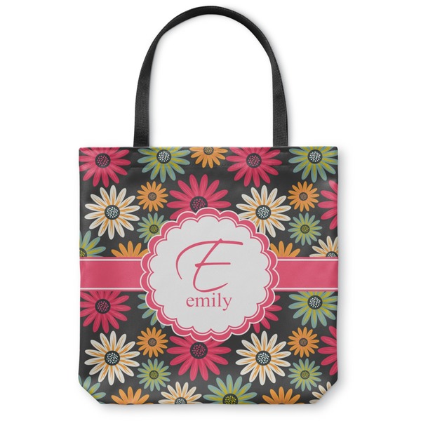 Custom Daisies Canvas Tote Bag - Large - 18"x18" (Personalized)