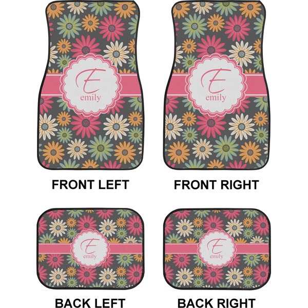 Daisies Car Floor Mats Set (2F + 2B)