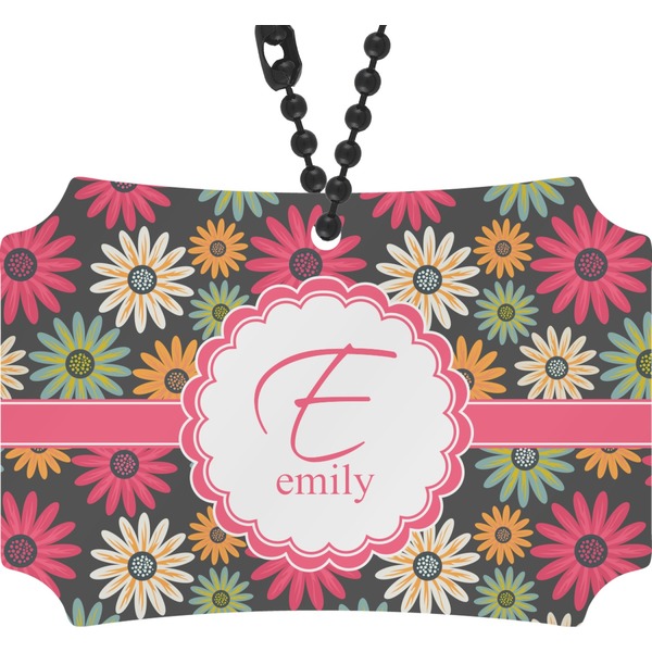 Custom Daisies Rear View Mirror Ornament (Personalized)