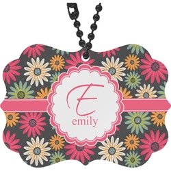 Daisies Rear View Mirror Charm (Personalized)