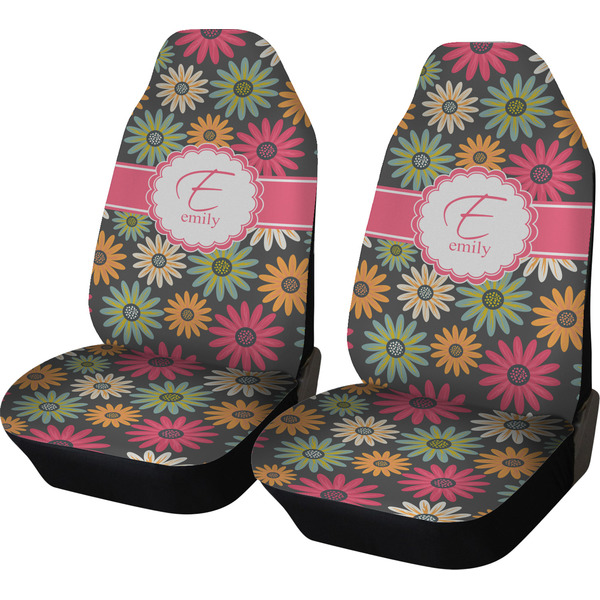 Custom Daisies Car Seat Covers (Set of Two) (Personalized)
