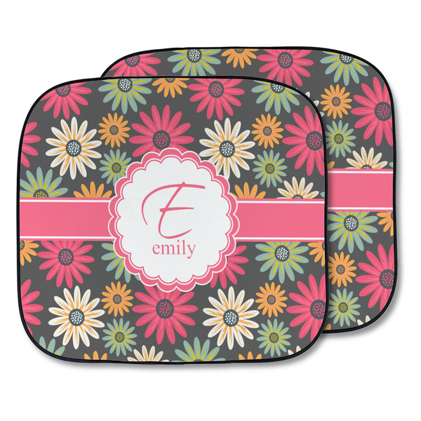 Custom Daisies Car Sun Shade - Two Piece (Personalized)